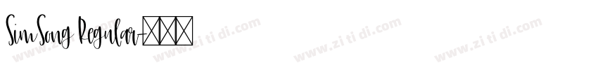 SimSong Regular字体转换